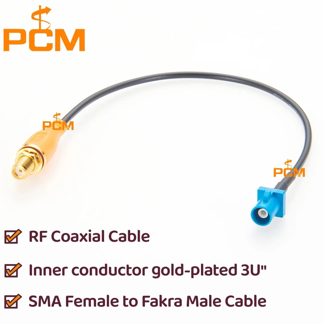 RG174 25cm Universal Antenna Adapter Cable Fakra-Z Male to SMA female for Automotive GSM GPS DAB FM AM Stereo Radio Antenna