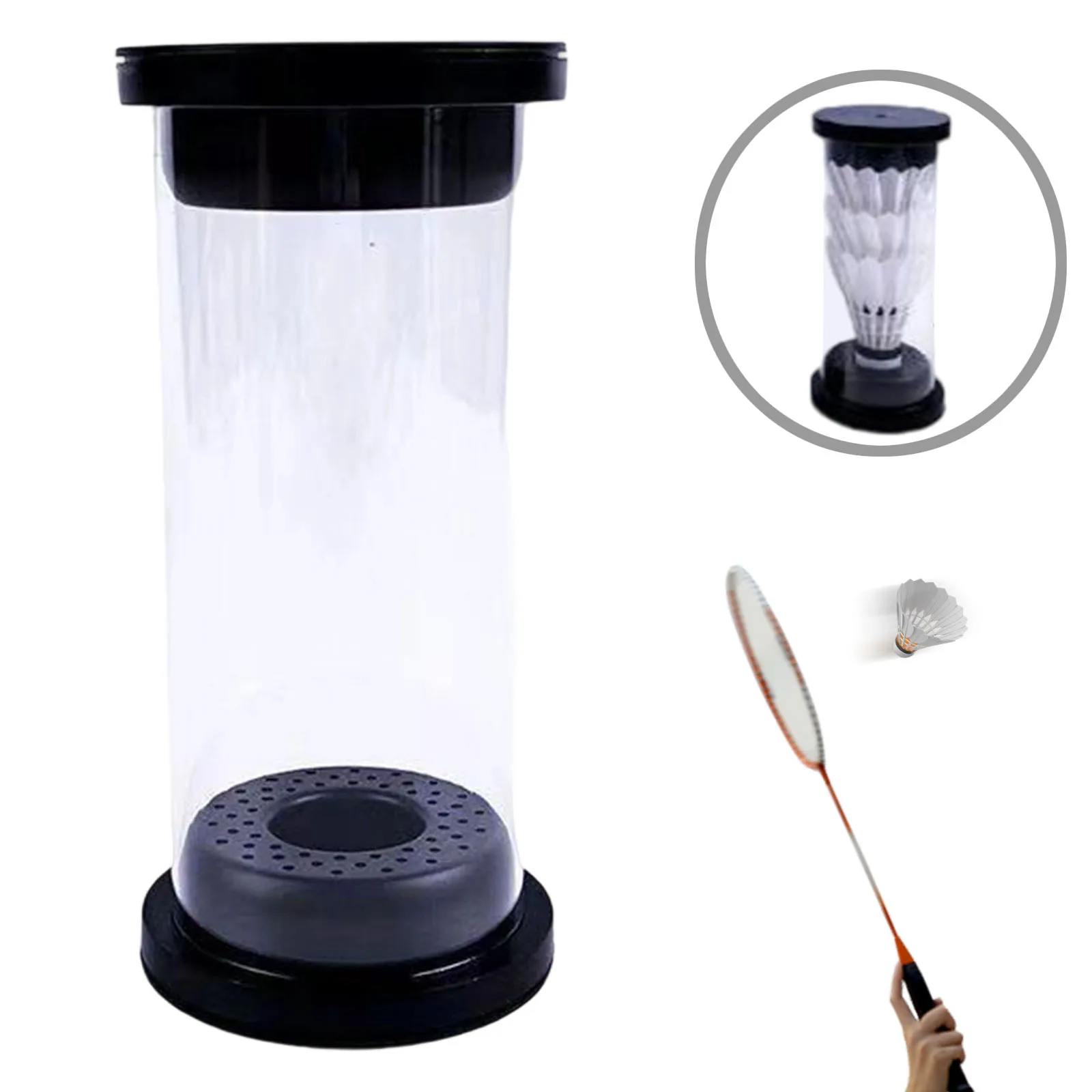 حاوية تخزين كروية خفيفة الوزن محمولة لتخزين كرة الريشة، حامل كرة مقاوم للماء للمراكز الرياضية وصالة الألعاب الرياضية