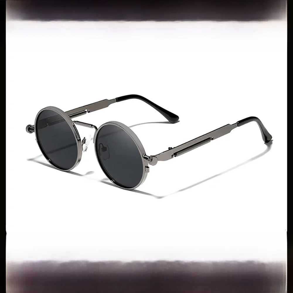 KINGSEVEN haute qualité gothique Steampunk lunettes de soleil polarisées hommes femmes marque concepteur Vintage rond métal cadre lunettes de soleil