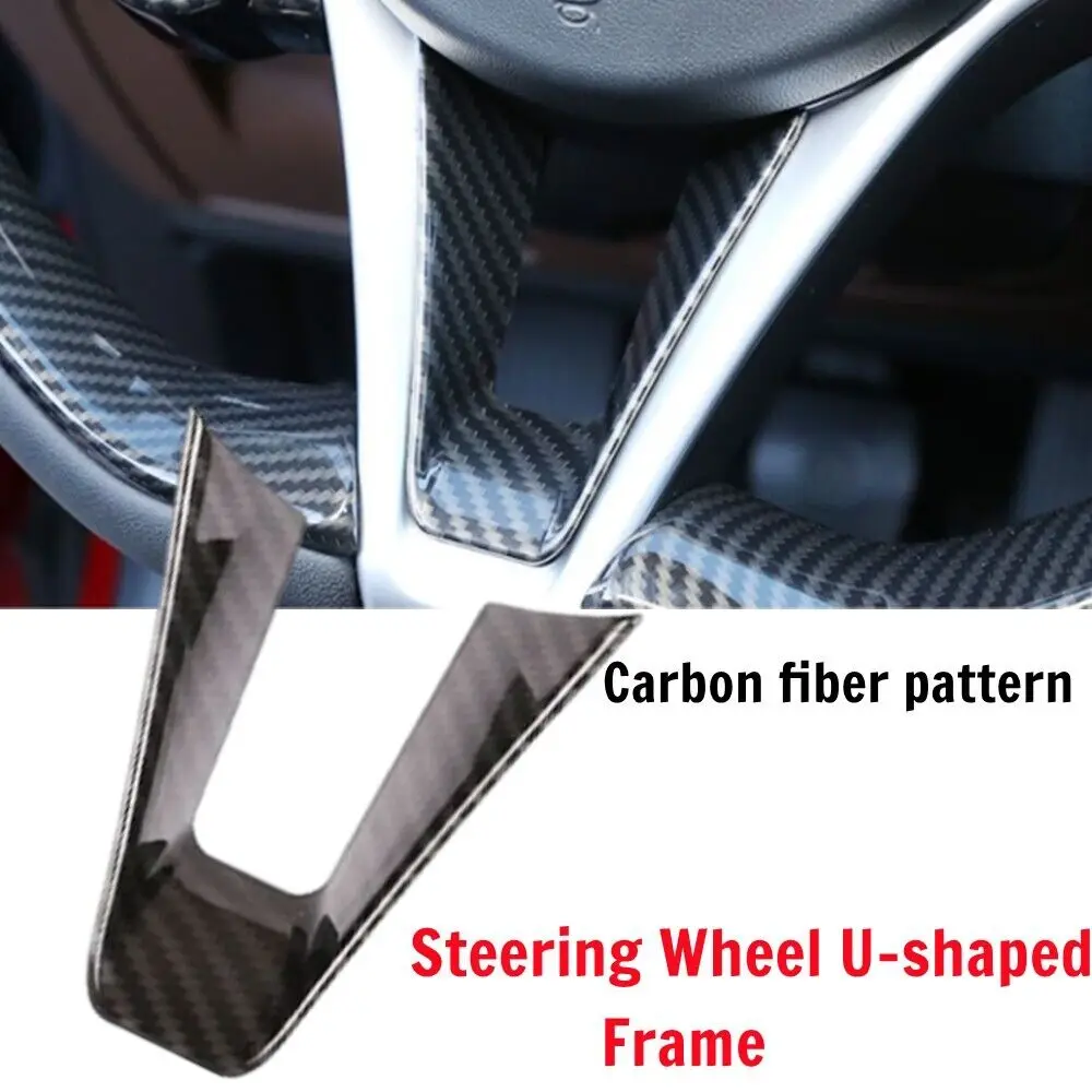 

ABS Car Steering Wheel U Shaped Frame Cover Trim Sticker Fit For Alfa Romeo Giulia Stelvio 2017-2019 Auto Interior Accessories