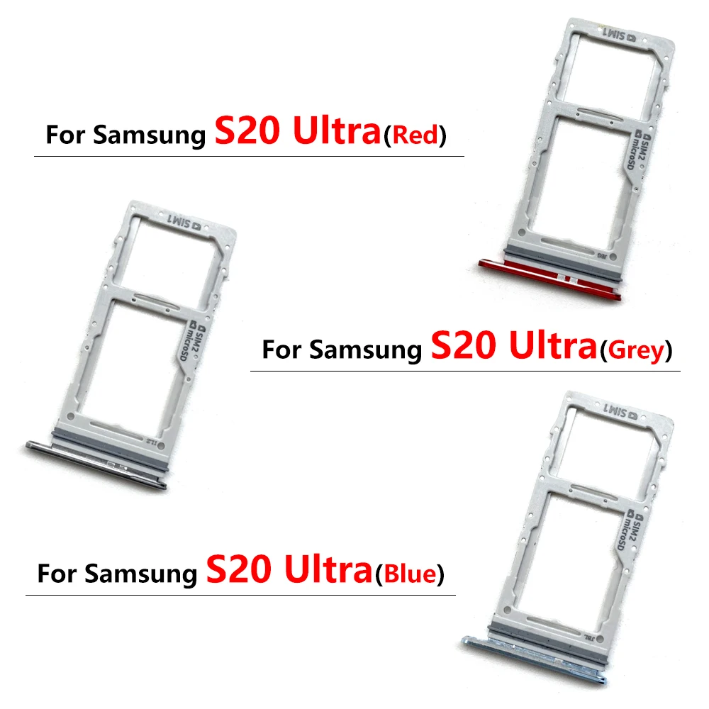 SIM Card Slot Tray For Samsung S20 Ultra S22 Plus Ultra Dual Phone Housing New SIM Card Adapter Micro SD Reader Holder