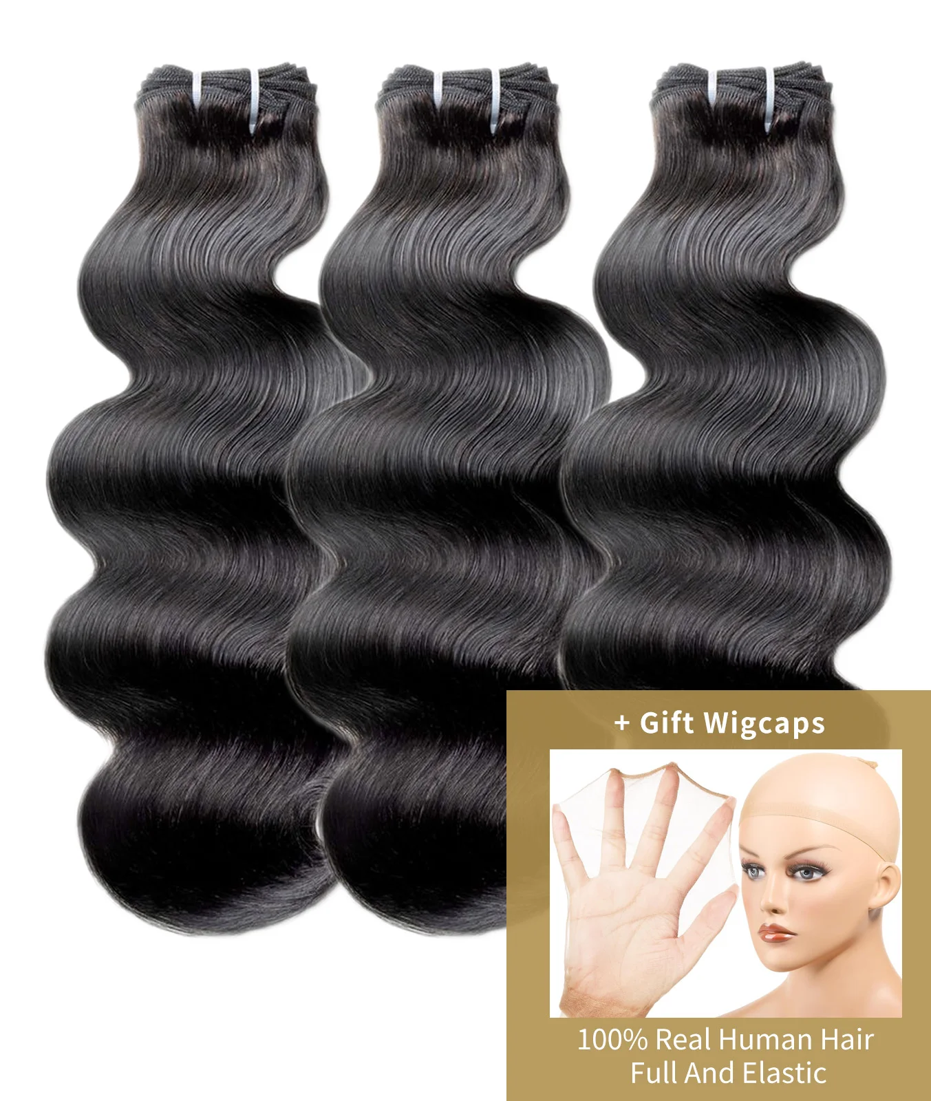 Bundles de tressage de cheveux humains Body Wave, 100% non transformés, extensions de cheveux vierges, 12A, 22 po, 24 po, 26 po, 3 faisceaux