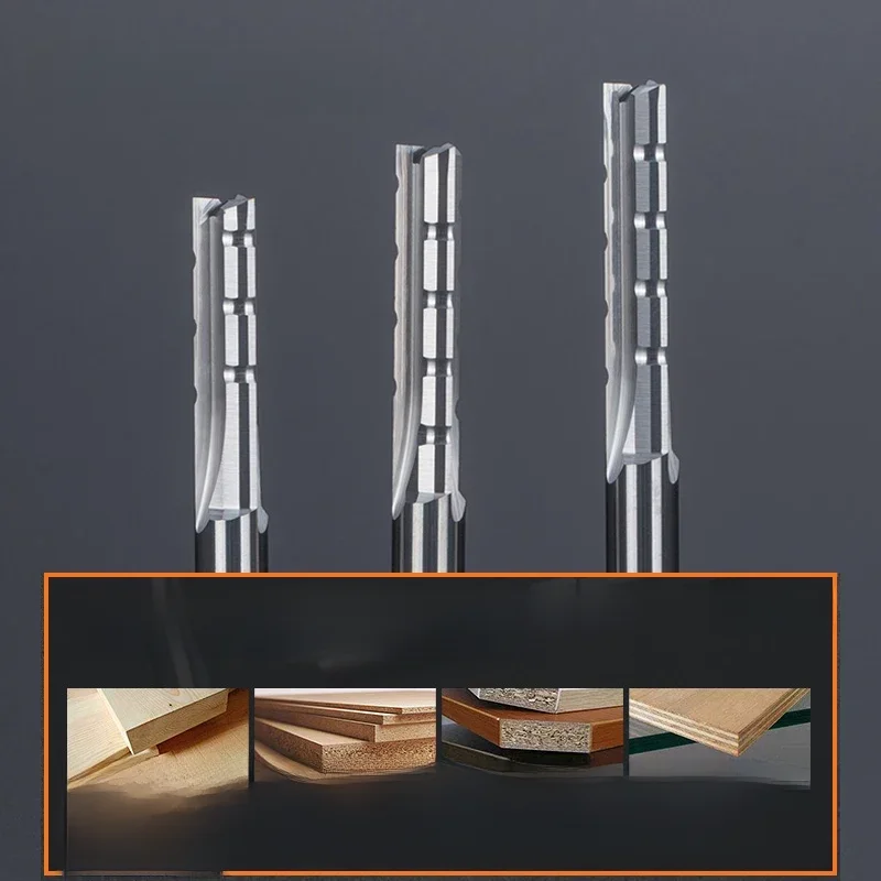 3 flöten Schneiden Gerade Router Bit Holz Carving CNC Trimmen Slot Bits Fräser Für Holz Unten