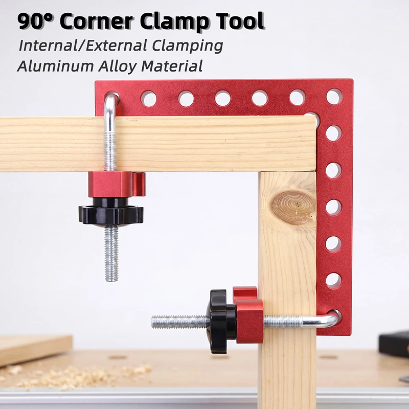 Corner Clamps for Woodworking Aluminum 90 Degree Right Angle Clamp Positioning Clamping Square Cabinets Frame Boxes Drawer 140mm