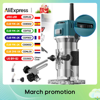 6 Speed 800W Electric Trimming Machine 30000rpm Woodworking Milling Engraving Hand Wood Edge Router Trimmer Home DIY Power Tools