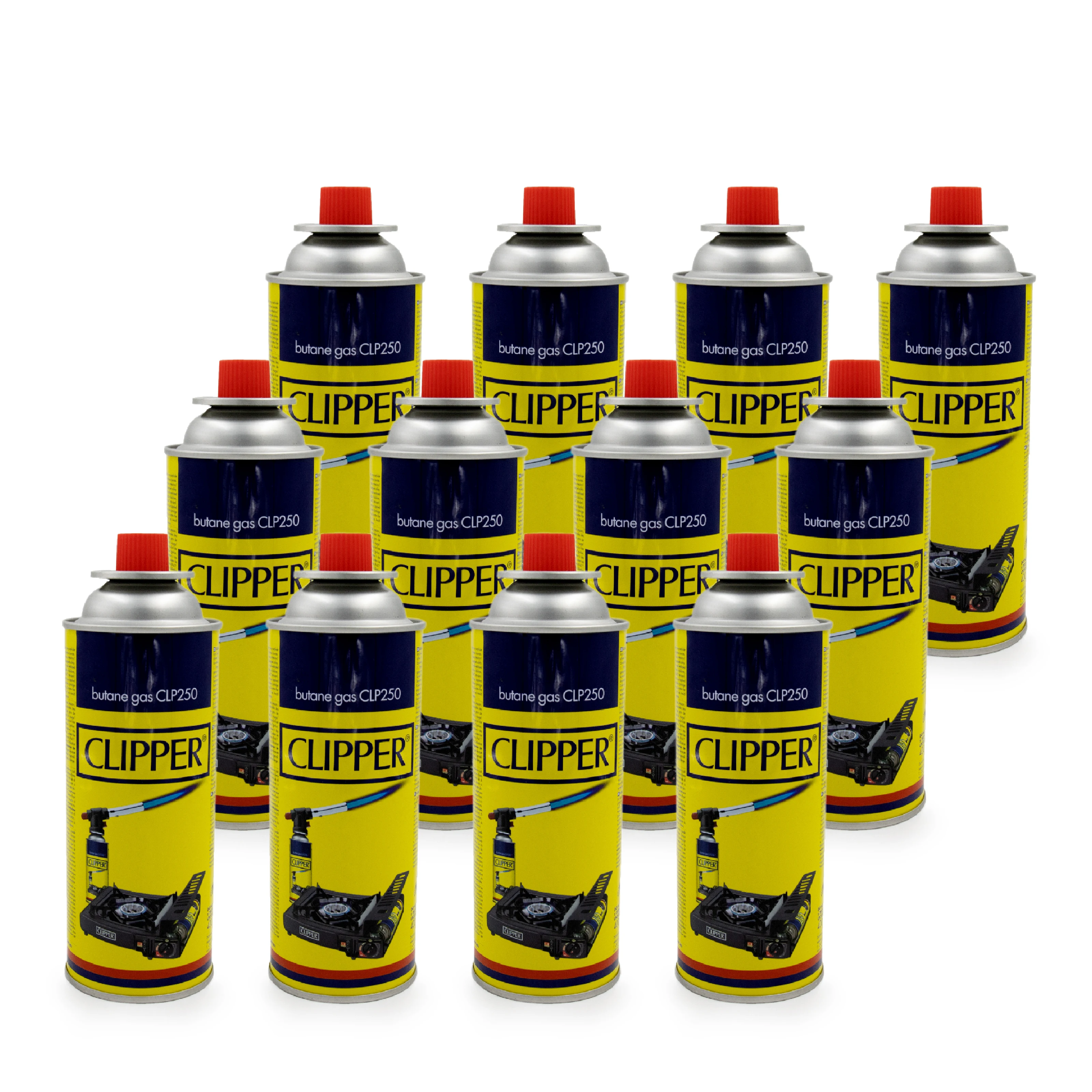Alpen Camping Pack 3 Cartuchos De Gas Butano 400 Ml (227 G) | Válvula De Seguridad | Compatible Con Hornillos Y Quemadores EN417 | Rango -10°C A +40°C
