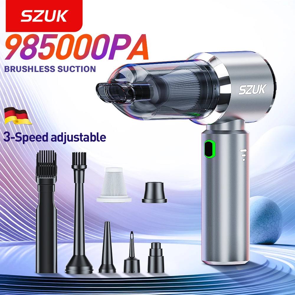 SZUK 985000PA Mini  Car Vacuum Cleaner WirelessHandheld Portable Powerful Cleaning Machine Vacuum Cleaner for Car and Home