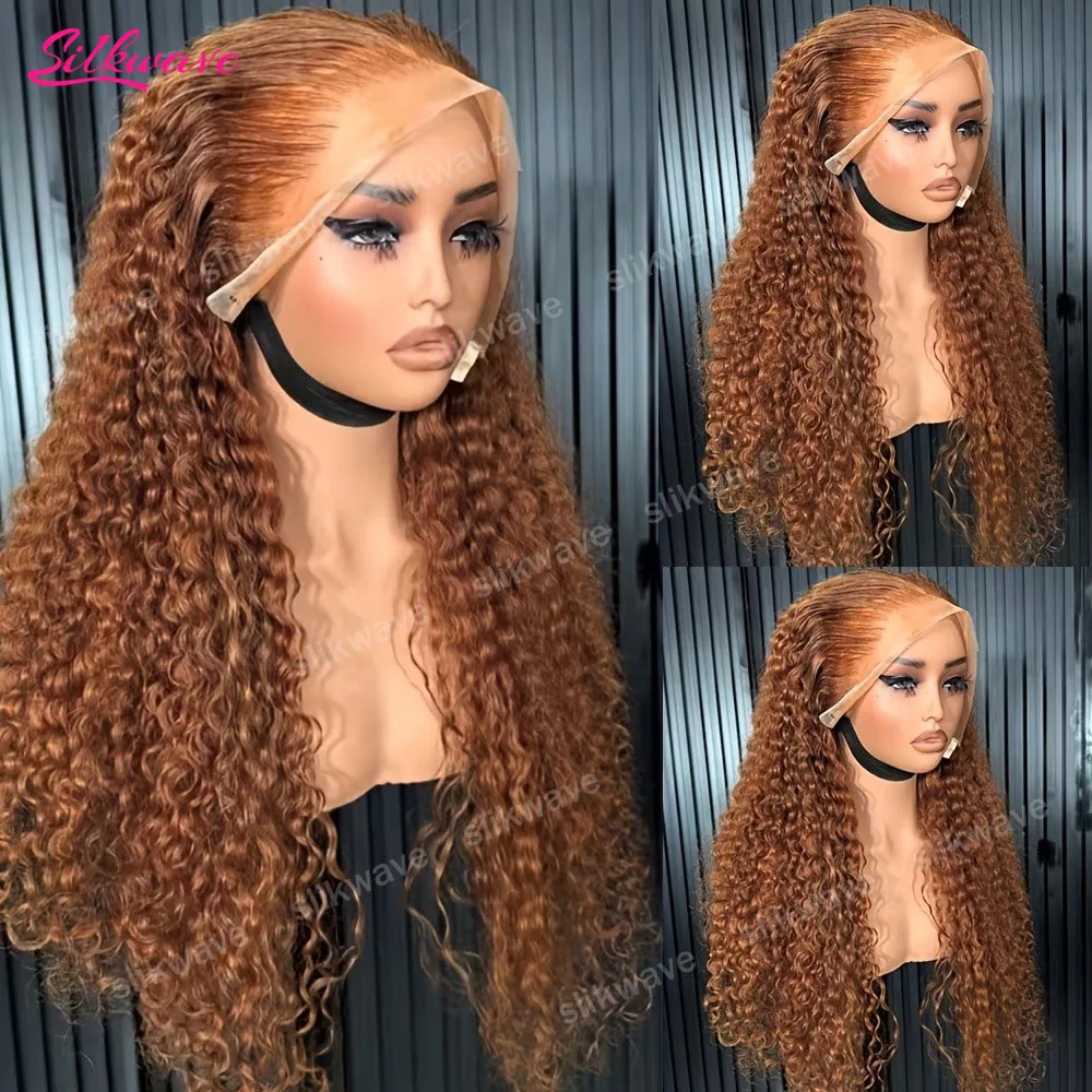 

30 32 Inch 200% Chocolate Brown Deep Wave Human Hair Wigs Brazilian Chocolate Brown 13x6 HD Lace Frontal Wig Curly Wig For Women