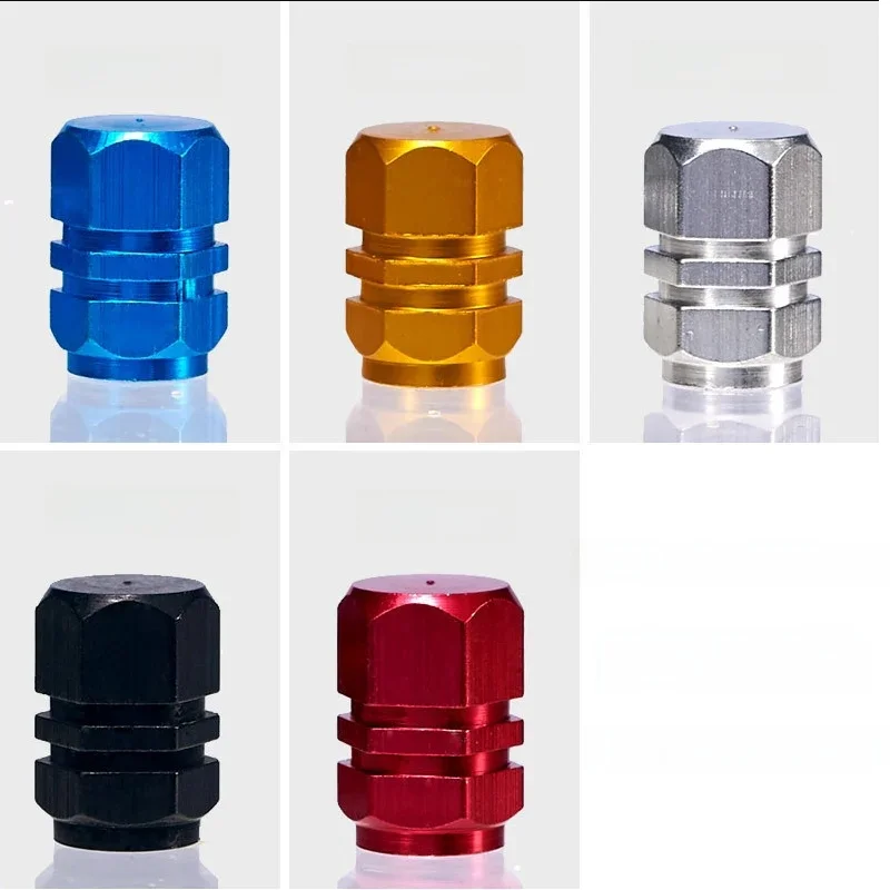 Capuchon de tiges de assujetd'opathie de voiture, style simple, capuchon de assujetd'air de tige de roue en aluminium, accessoires universels de voiture, 4 pièces