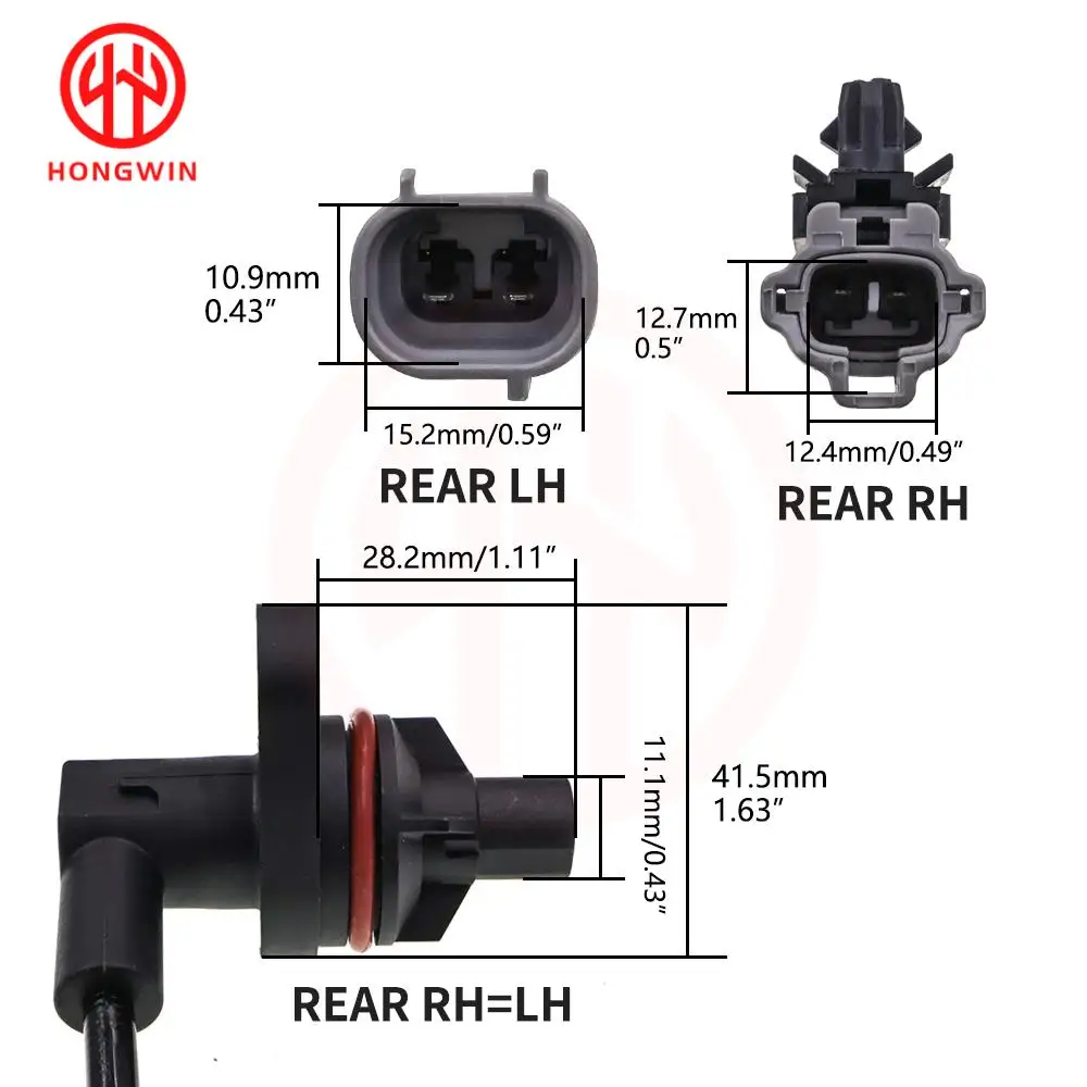 도요타 Hilux KUN26 4WD 3.0L 1KD-FTV 2010 11 12 13 14 15 용 ABS 휠 속도 센서, 후면 왼쪽 오른쪽 89546-71030, 89545-71030