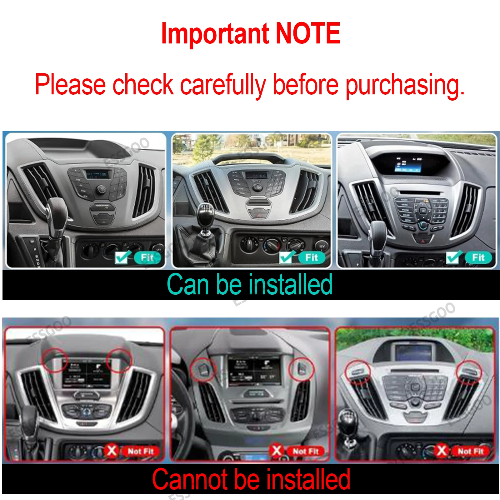 MOPECT DAB+ Apple Carplay für Ford Transit 150 250 350 2015-2019 9-Zoll-Autoradio Android 15 WiFi BT GPS FM/AM/RDS+DVR&Kamera – Detail 3