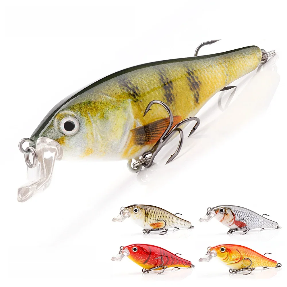 GOBASS sprzęt wędkarski grzechotki do wędkowania woblery do trollingu przynęta na szczupaka Crankbait 80mm 11g sztuczna przynęta Jerkbait Minnow — zdjęcie 2