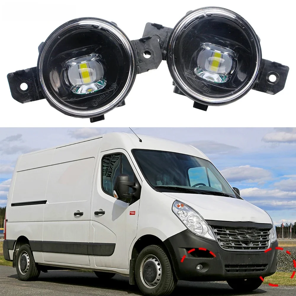 Ensemble de phares antibrouillard à LED, 2 pièces, 30W, 8000LM, pour Renault Master 3/III, 2011, 2012, 2013, 2014, 2015, 2016, 2017, 2018, 2019