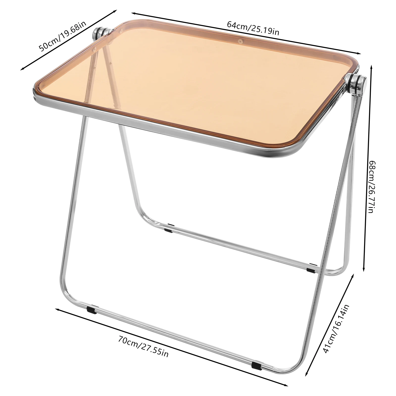 

Foldable Acrylic Tray Table, Foldable TV Tray, Small Folding Desk Flexible & Versatile PVC Sleeves For Living Rooms, Dining Room