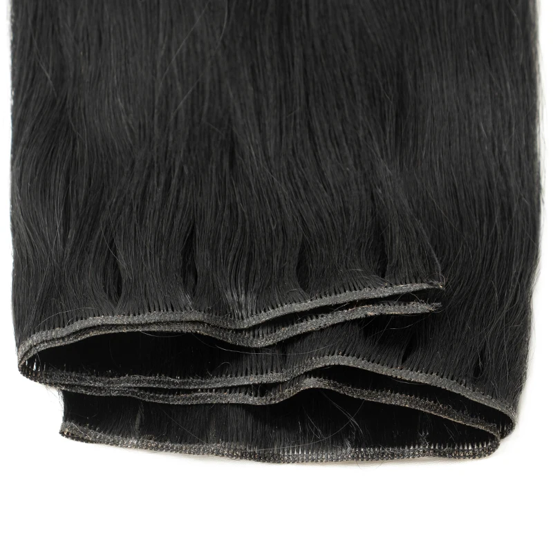 Long Genius Weft Human Hair Bundles Blonde Hair Extensions  Real Natural Human Hair Extensions Machine Remy 12 16 20 inch