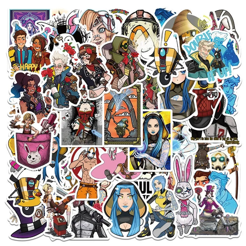Autocollant de jeu Borderlands, 10/30/50 pièces, dessin animé Cool Graffiti, décoration tasse d'eau, ordinateur portable, bagages, guitare, autocollant étanche, jouet pour enfants
