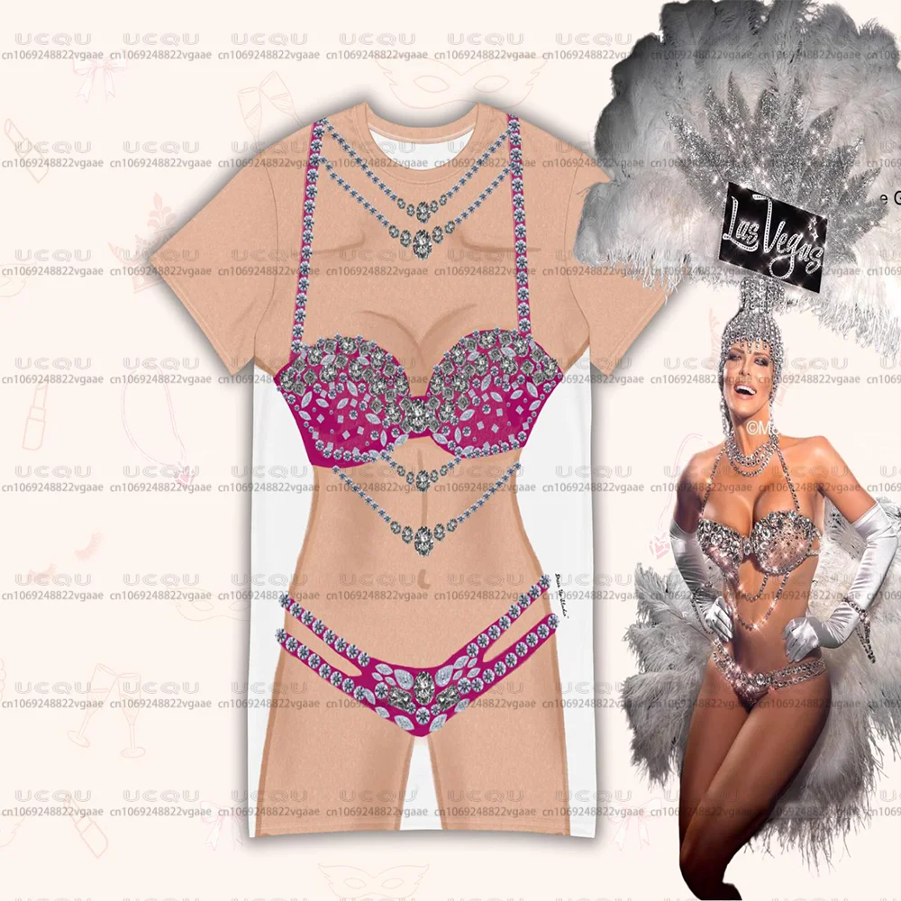 Bride Bikini T-Shirt Dress Costume Fun Loungewear Unique Gift Showgirl Top Tee Fun Loungewear Cosplay Skirt Party Hawaii 2026