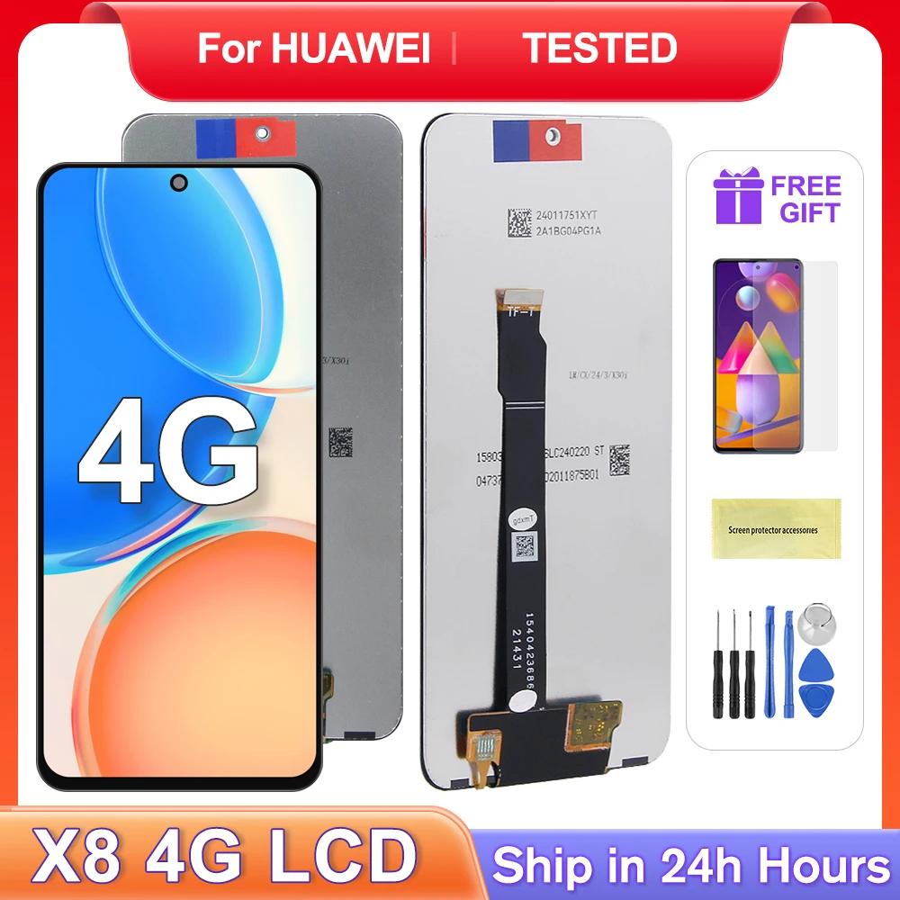 For HUAWEI 6.7''Honor X8 4G For  Honor X8 2022 TFY-LX1 LX2 LX3 LCD Display Touch Screen Digitizer Assembly Replacement