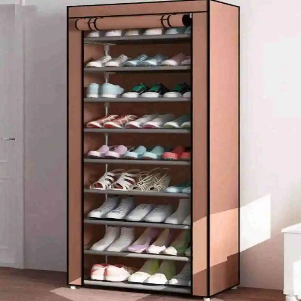 Valuebox shoe cabinet with 9 shelves, organizer furniture with dust cover and space