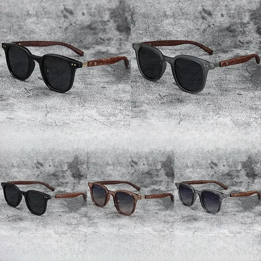 AliExpress Trendy Retro Wood Grain Sunglasses Polarized UV Protection for Men Women Perfect for Cycling Outdoor Street Photography