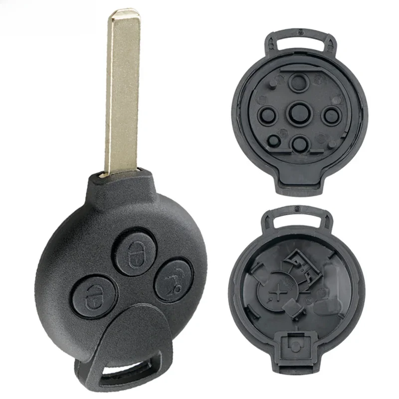 Conchas de chave de carro com 3 botões, capa de substituição para chave remota de carro, adequada