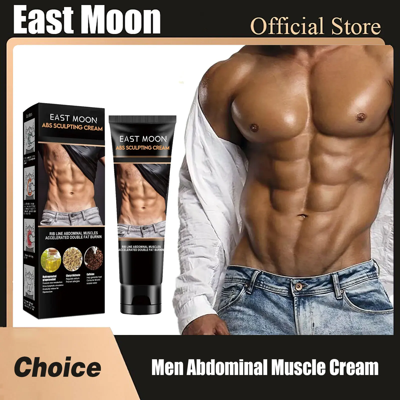 Men Abdominal Muscle Cream Weight Loss Sl-imming Cellulite Tightening Firming Body Massage Gel Waist Shaping Fat Bu-rning Cream