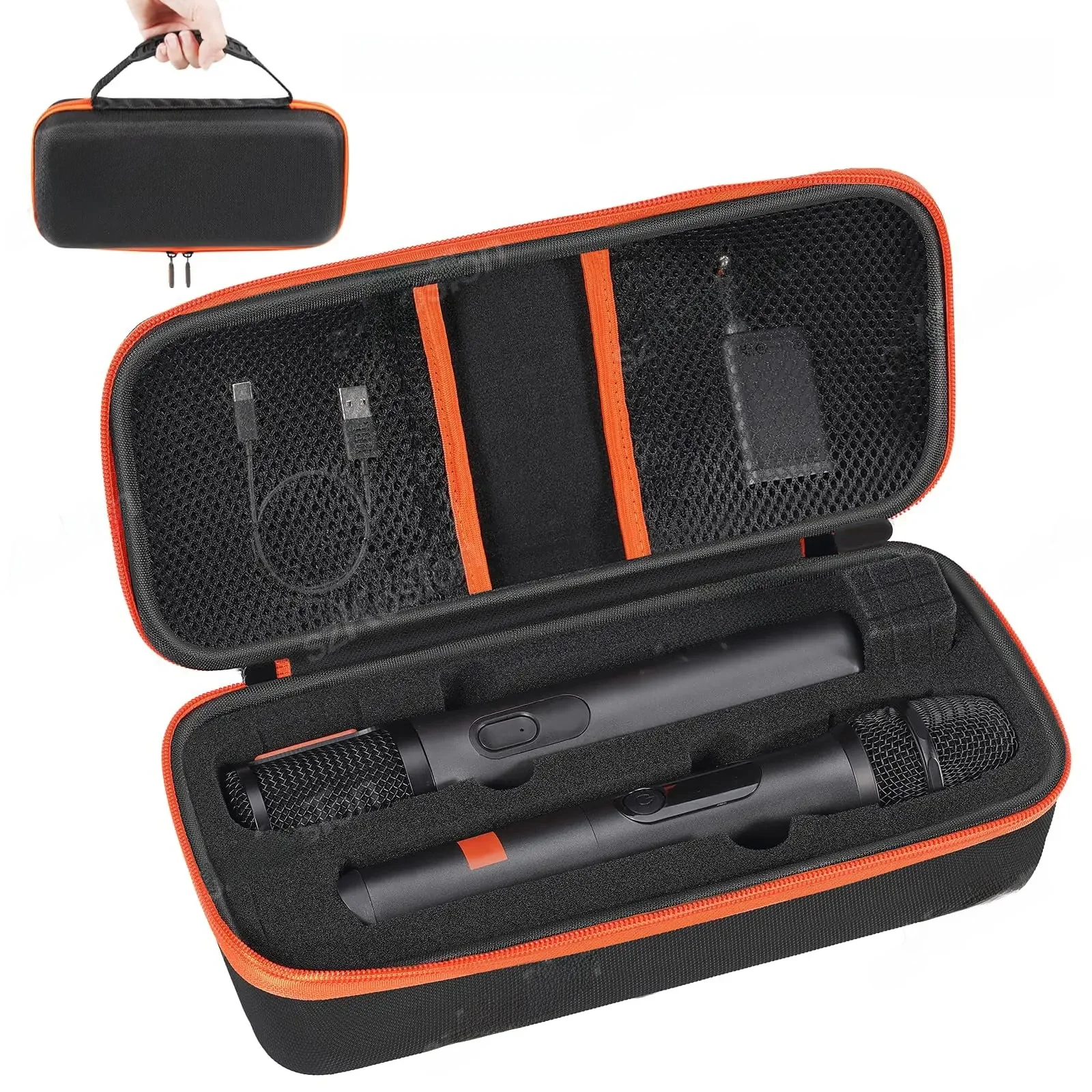 Torba podróżna do przechowywania Bezprzewodowy futerał na mikrofon kompatybilny z mikrofonem JBL 2 Regulowana pianka DIY do przenośnej torby na mikrofon Partybox — zdjęcie produktu 7