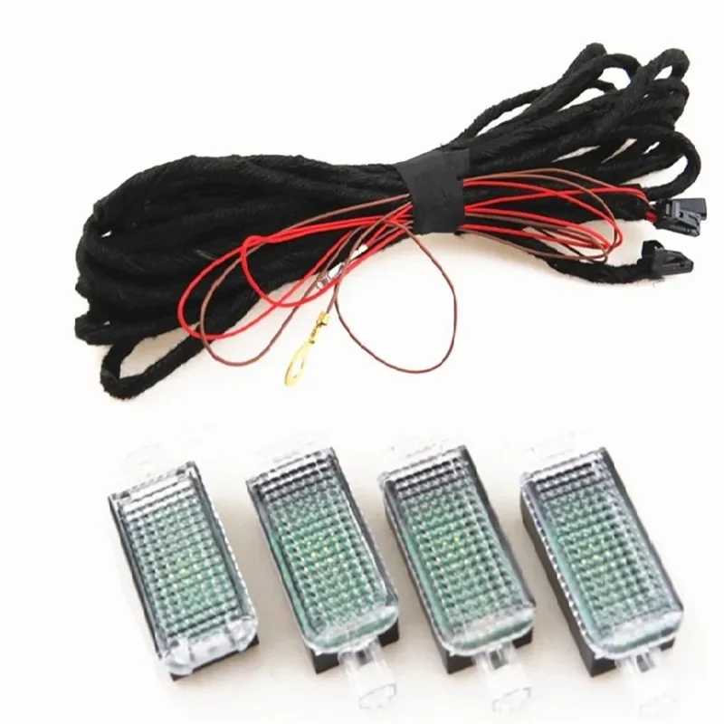 Wewnętrzna lampa LED do stóp do Passata B6 B7 Golf 5 MK5 6 MK6 SEAT Toledo Leon A3 A4 A5 A6 A8 Q3 Q5 Q7 — zdjęcie 2