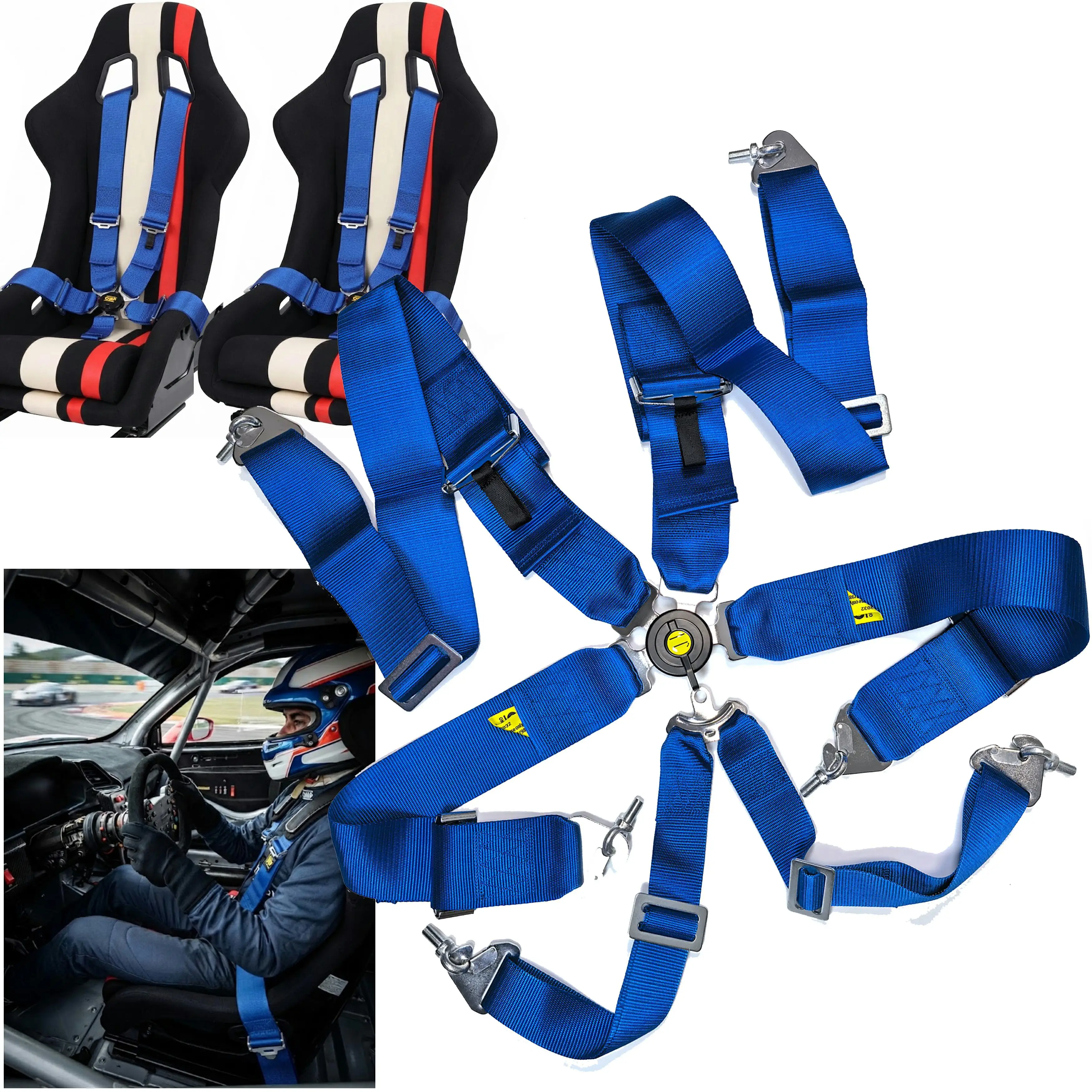 4/5/6 Point Seat Belt Racing Seat Belt Holder High Strength Car Safety Seat Belt Harness Car Accessori Interior  Quick Release