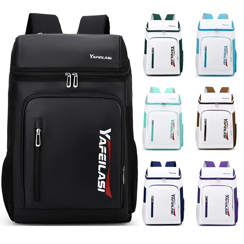 

Water Resistant Badminton & Tennis Racket Backpack, Large Capacity Sports Bag with Separate Shoe Compartment for Students Men Women