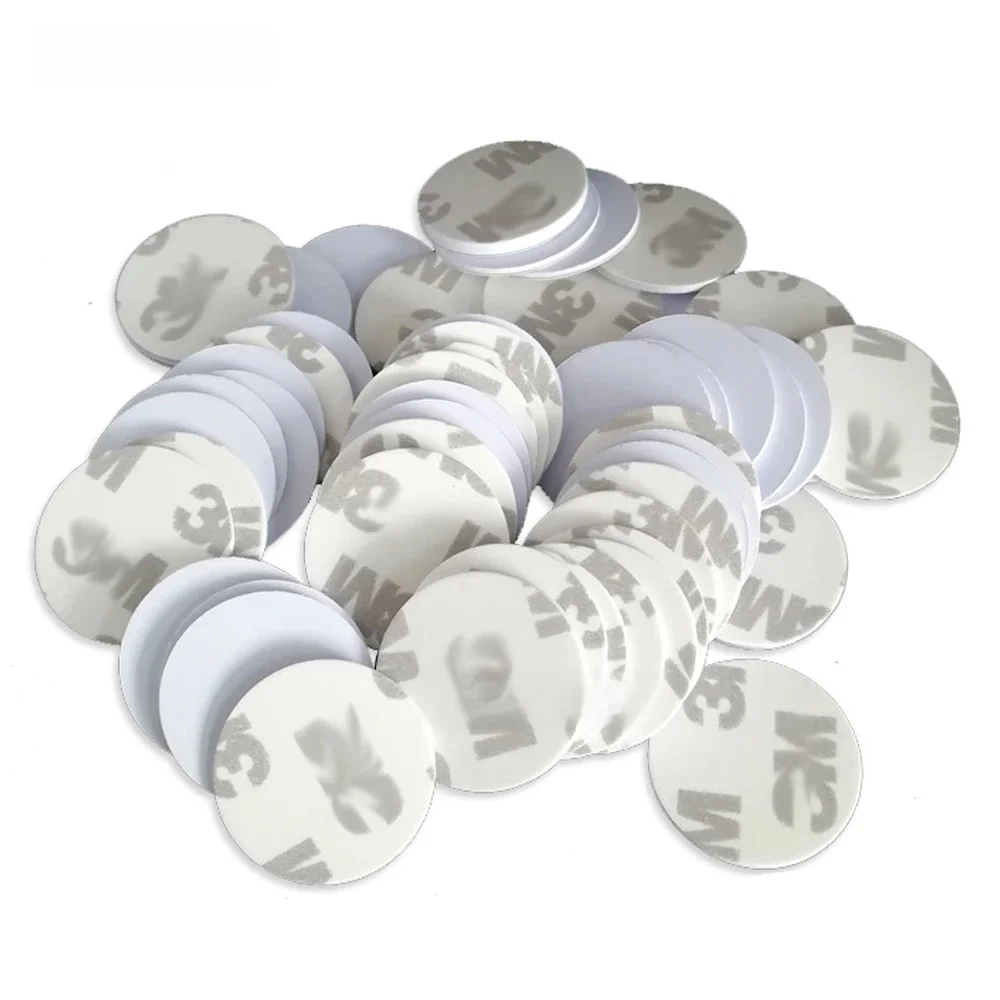 Wholesale a variety of 13.56Mhz NFC 25MM Sticker Adhesive Coin Cards  Tags with PVC Waterproof