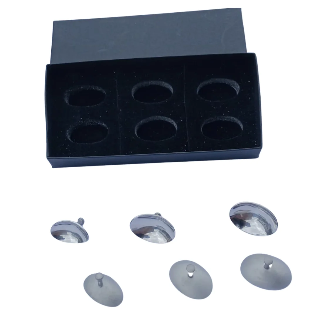 레이저럭스 재사용 가능한 스테인리스 스틸 눈 보호대 풀 사이즈 세트 (S, M, L) 안전 및 편안함을 위한 가정용 뷰티 기기