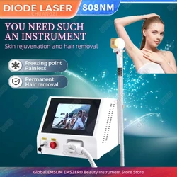 Diode Ice Titanium  Laser Body Hair Removal Machine 3 Wavelength 755/808/1064nm Portable Painless Permanent for Salon Epilator ﻿