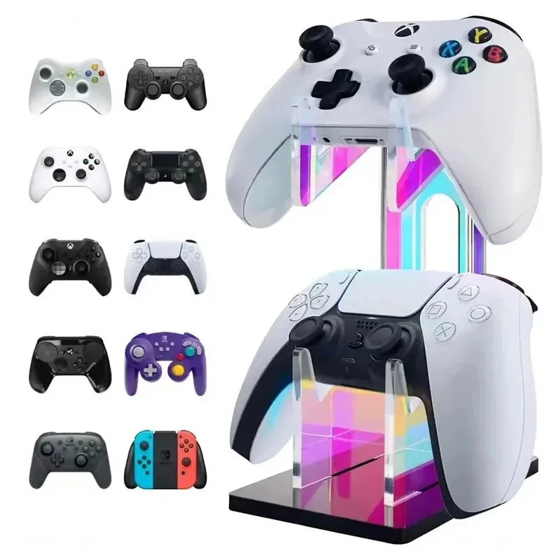 Présentoir de manette de jeu en acrylique, support de contrôleur de jeu pour touristes, support de stockage T1 pour Switch Pro, PS5, PS4, Xbox, support de poignée de jeu, support rapide