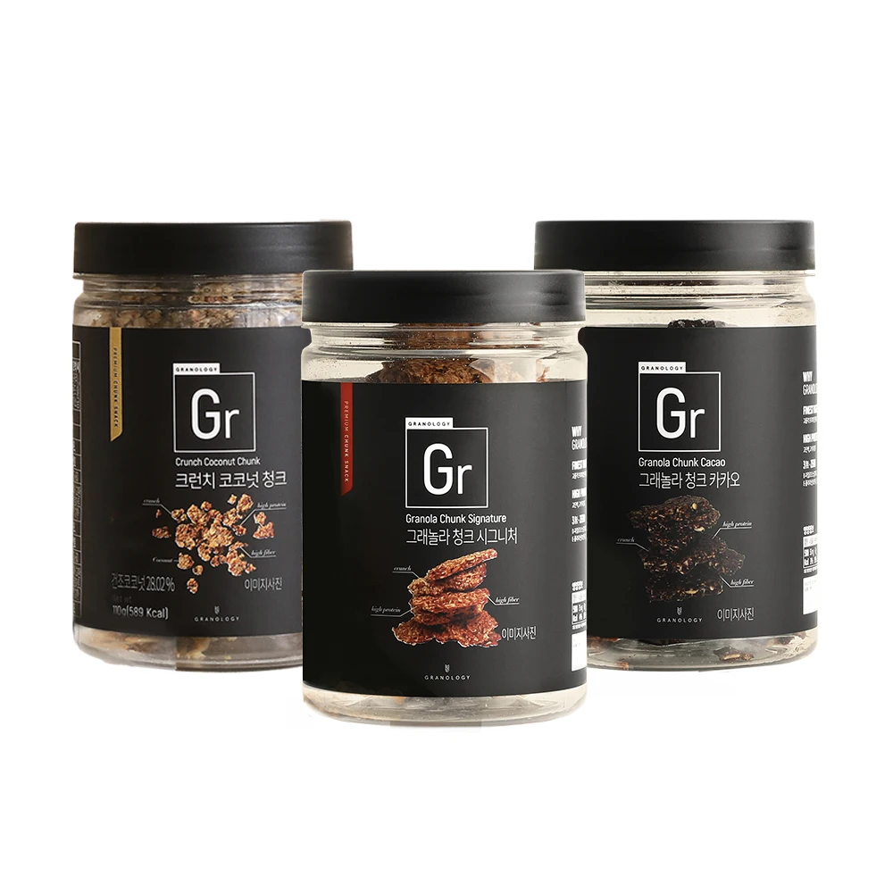 Granology hand-made premium Granola snack Chunk (Signature, Cacao, Crunch Coconut)