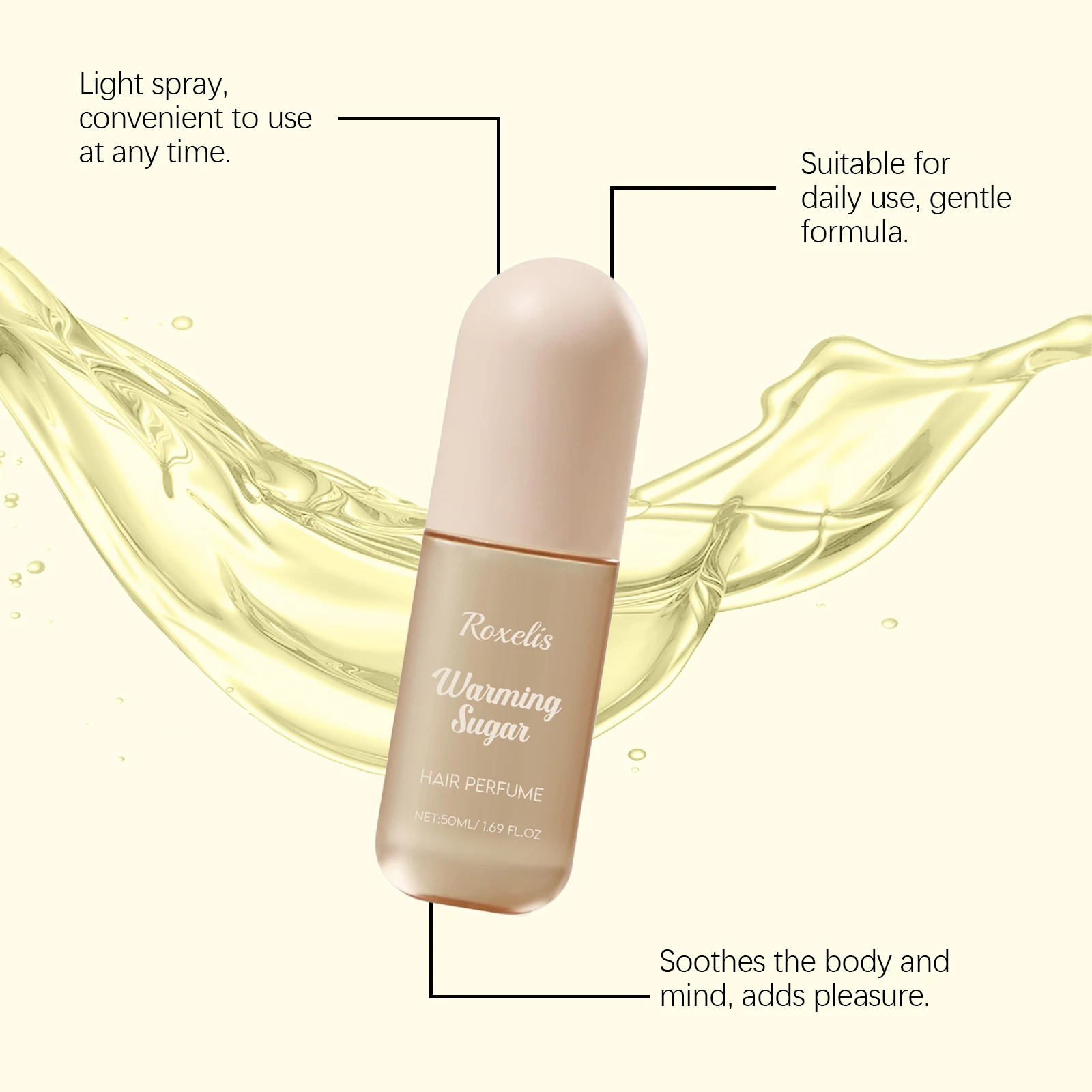 روكسيليس 50 مللي عطر فانيليا ساحر عطر خفيف دافئ رائحة السكر مزيل العرق خالي من الكحول عطر المواعدة البهجة