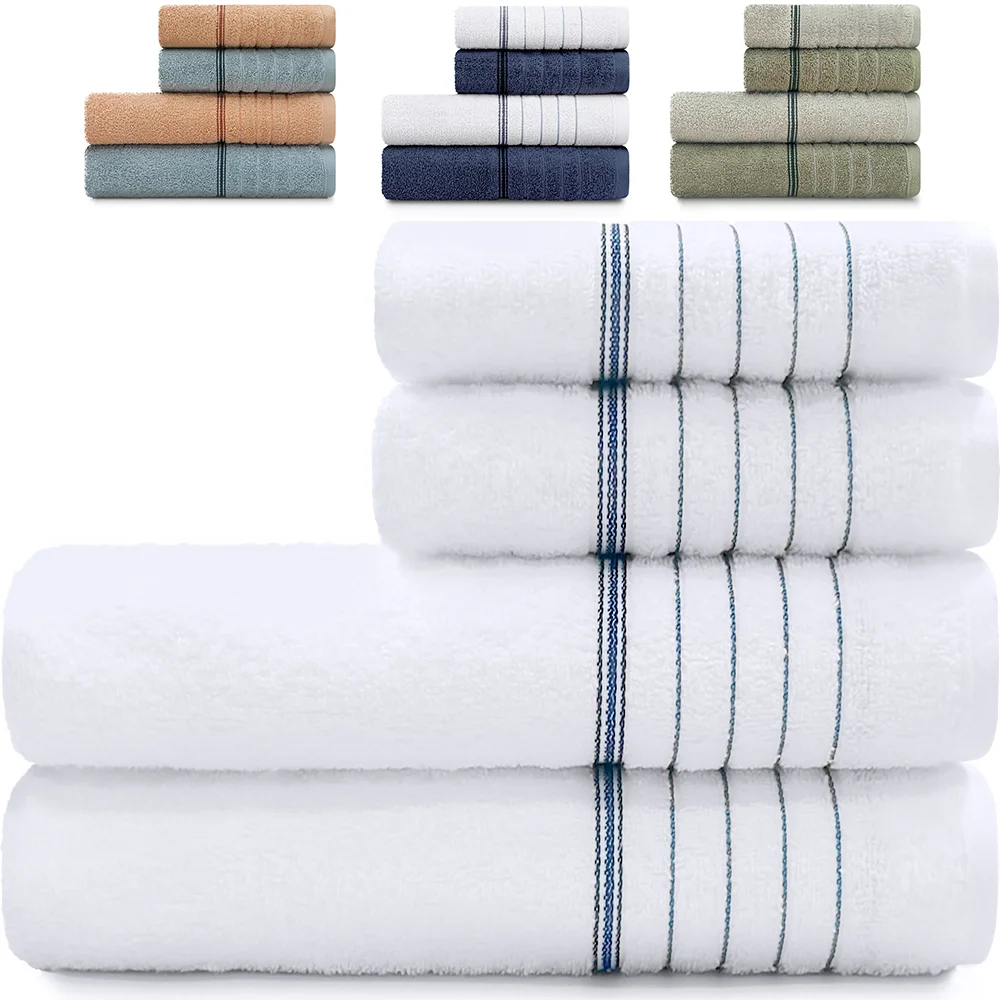 Karsten 100 Cotton Bath and Face Towels with 4 Pieces-Buy