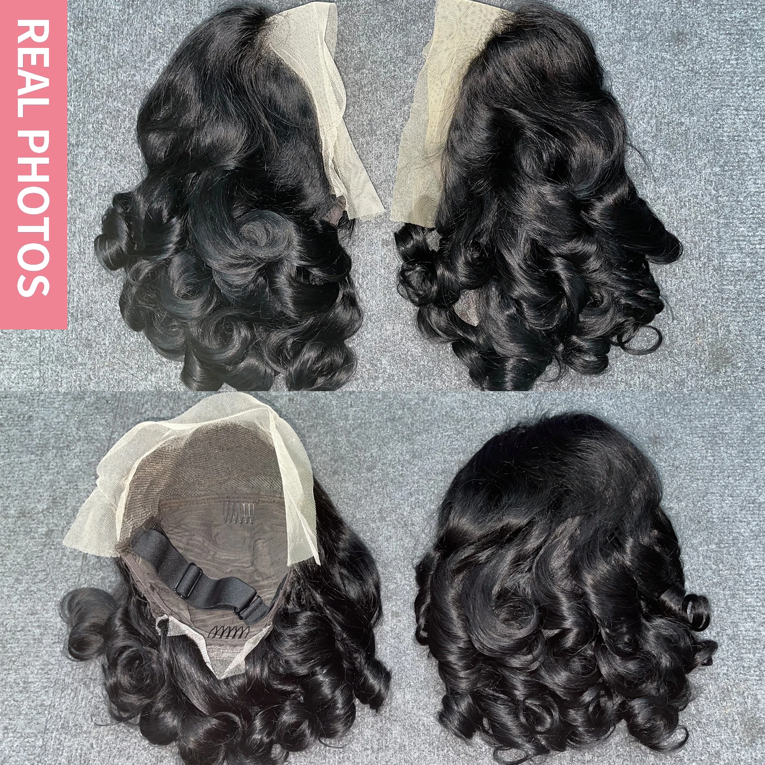 Body Wave 13x4 HD Lace Front Wigs Human Hair 200% Density Bob Wig Human Hair Pre Plucked Short Bob Wigs For Black Women 4x4 Lace Closure Frontal Wig Human Hair Natural Black Loose Wavy 14 Inch Bob Wigs view 2