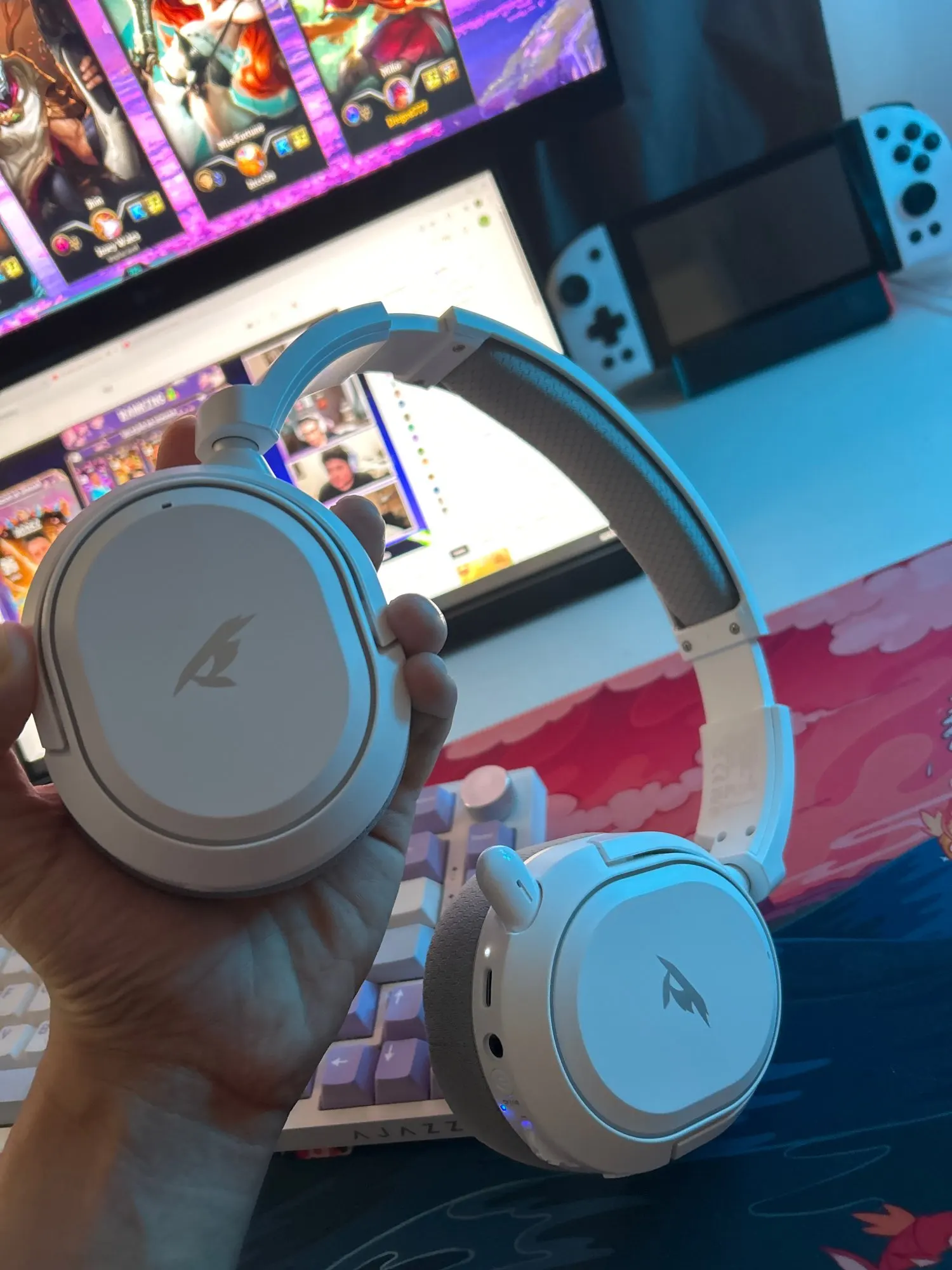 Picun G2 2.4G Wireless Gaming Headset Bluetooth Headphones 5ms Low Latency 7.1 Surround ENC Mic For PC PS4 PS5 Phone Switch photo review