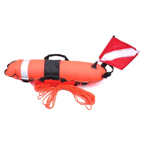 Imagen 2 del producto Flotador de Seguridad Inflable para Buceo, Flotador de Señalización de Superficie con Bandera de Buceo, Peso Máximo de Carga 78 Libras