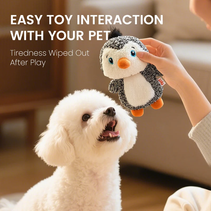 Cute Small Animal Dog Plush Toys Full Body Rattle with Built-In Squeaker Interactive Pet Playtime Toy to Reduce Loneliness - view 2