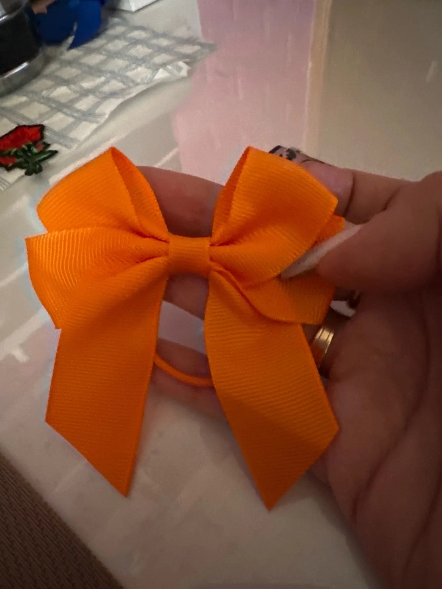 3.15inches Solid Color Hair Ribbon Hair Band for Girls Toddler Cheer Up Bows Head Rope Kids Headwear Ponytail Hair Accessories photo review