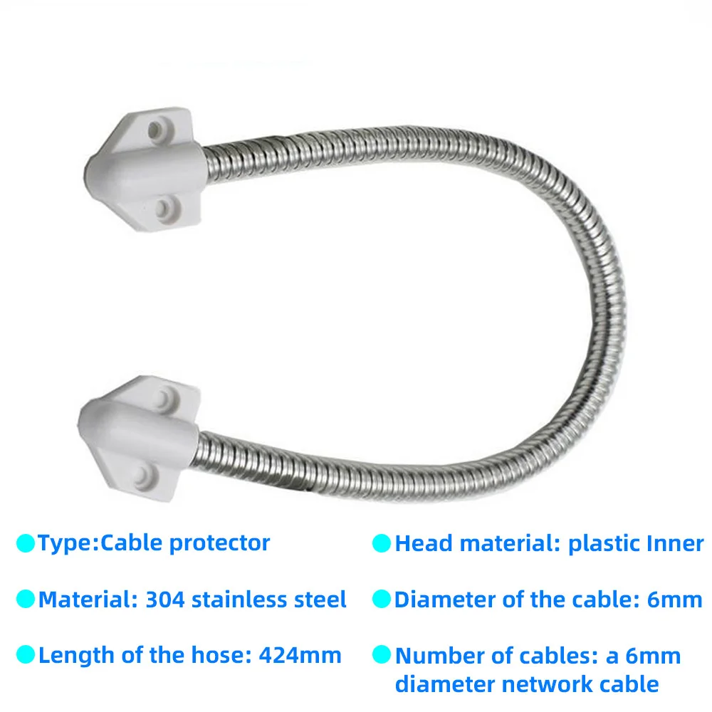 Metal Anti-pinch Cable Protector Wire Pipe Springe Cable Sleeve Door Loop For Door Electric Lock Access Control System