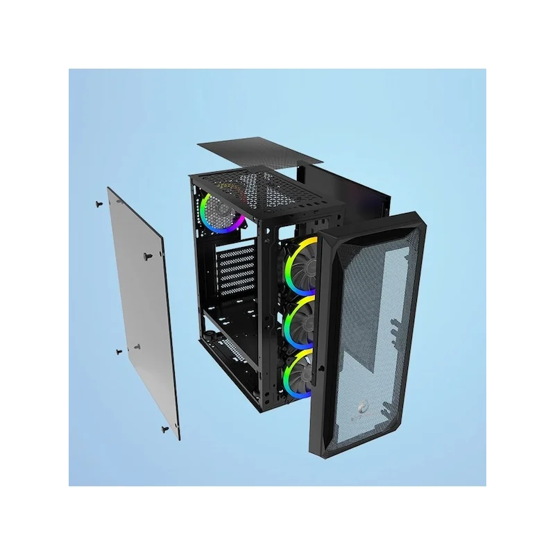 Gametech Velar RGB 4 X120Mm Fan Gaming Gaming Case