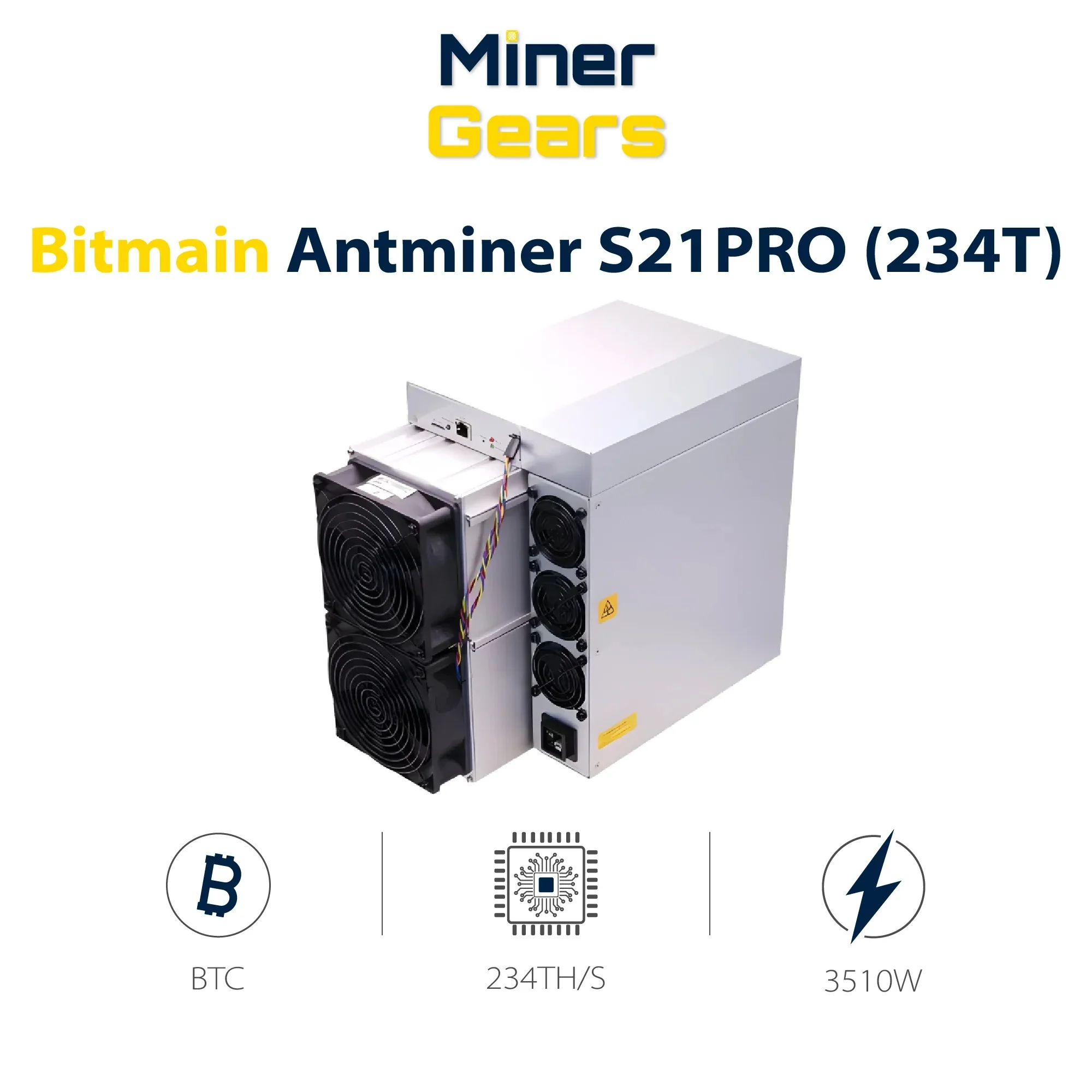 AF مبيعات رائعة Bitmain Antminer S21 PRO 234 TH 3510W 15J/T BTC