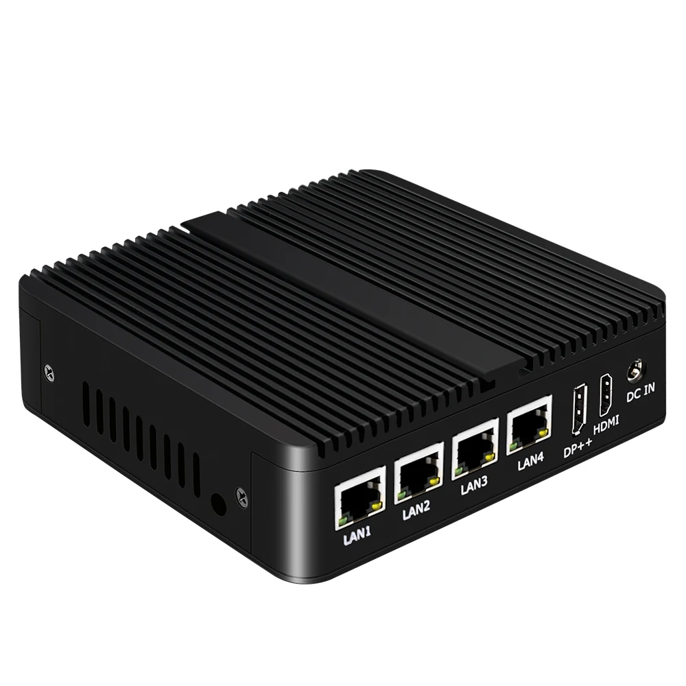 12e generatie firewall Intel J6426 N100 zachte router 4x 2.5G i225 LAN industriële ventilatorloze mini-pc HDMI 2xUSB3.2 OPNsense PVE ESXi