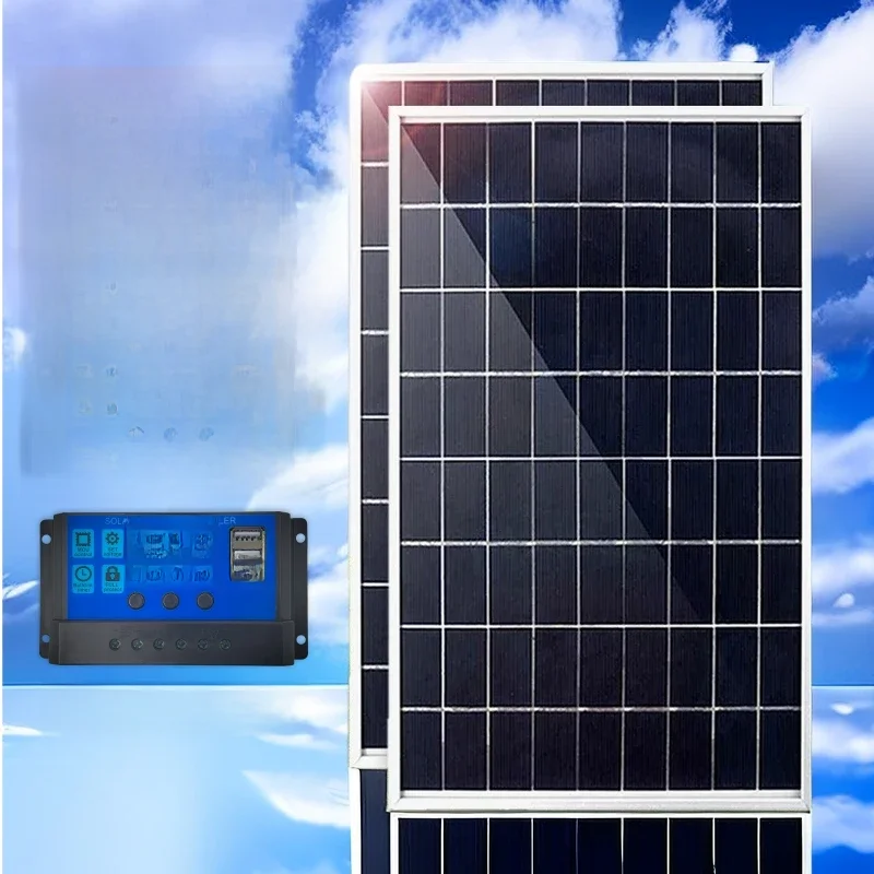 300W/600W Solar Panel Kits 12V  Solar Panel 100A Controller Power Portable Solar Battery Charger  for Outdoor Camping Mobile RV