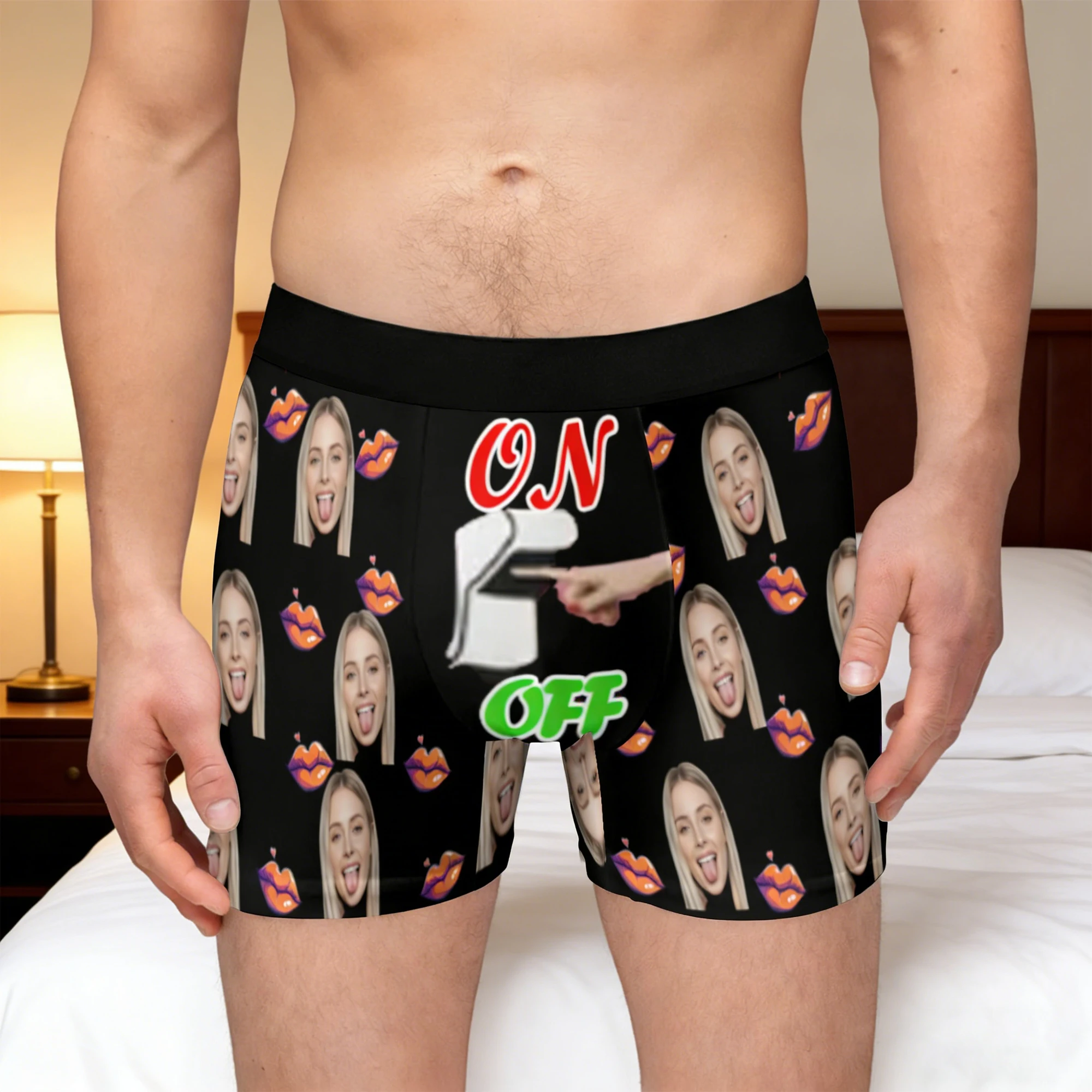 กางเกงบ็อกเซอร์ลายหน้าแบบส่วนตัว, ชุดชั้นในลายภาพถ่ายสั่งทำพิเศษ, ของขวัญวันครบรอบสำหรับเขา