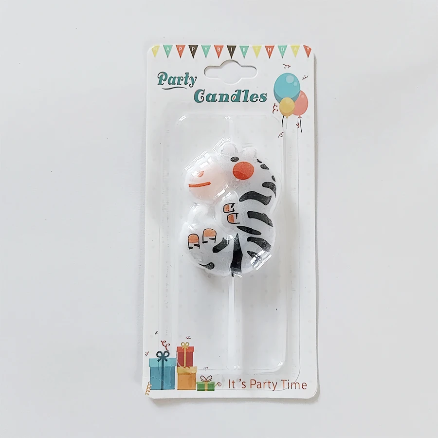 Cartoon Tier Alles Gute zum Geburtstag Kuchen Kerze Kinder Niedliche Party Kerze Baby Alles Gute zum ersten Geburtstag Backdekoration – Detail 11