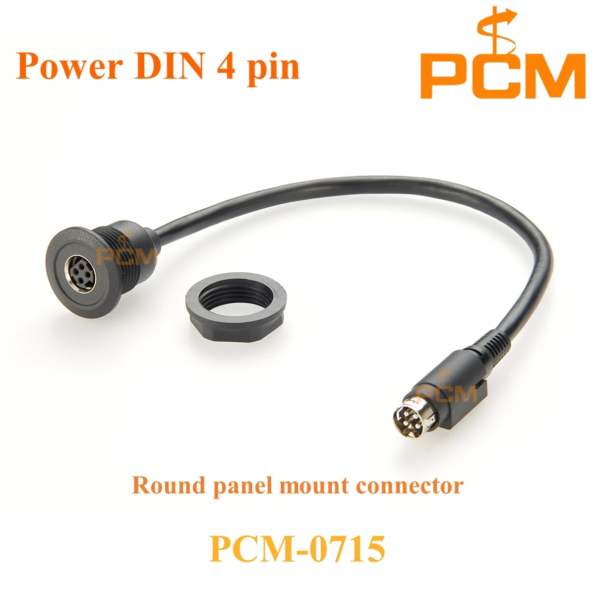 

Flush mount 4 Pin DIN Power panel cable, Power DIN 4 pin Round panel mount adapter cable, for Audio patch panel mount